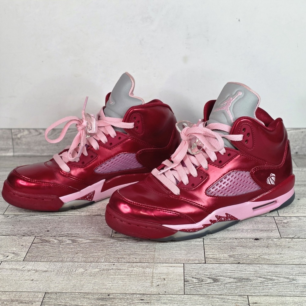 (2011) Nike Air Jordan 5 V Retro GS Valentines Day Red 440892-605 Youth Size 6Y